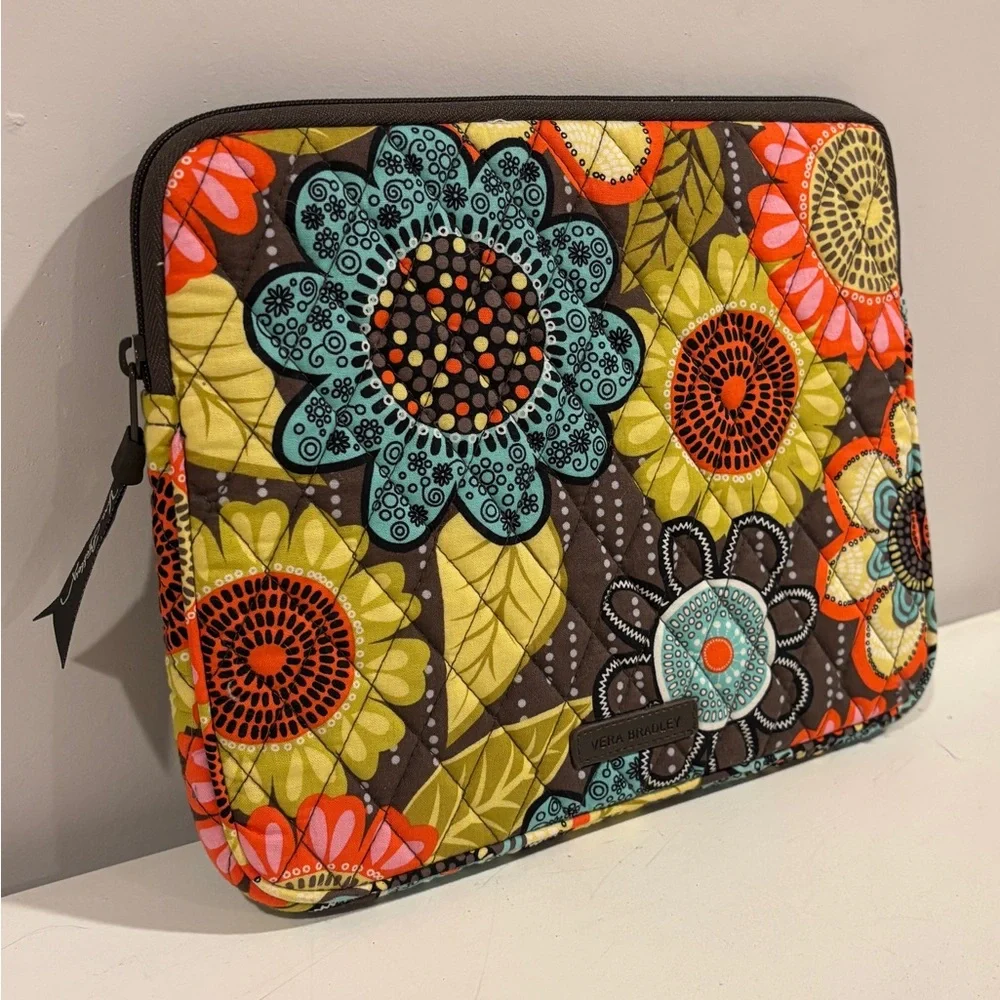 Vera Bradley Quilted Floral Tablet Sleeve Turquoise